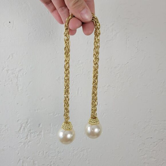 Faux Pearl + Gold Napkin Rings (6) - Picture 2 of 2